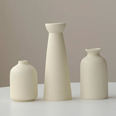 Set of 3 Ceramic Vases – Modern Boho & Farmhouse Decor - Melillo Enterprises